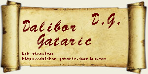 Dalibor Gatarić vizit kartica